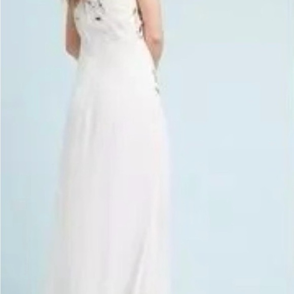 Farm Rio by Anthropologie White Embroidered Floral Maxi Dress. Size 4 - Picture 2 of 15